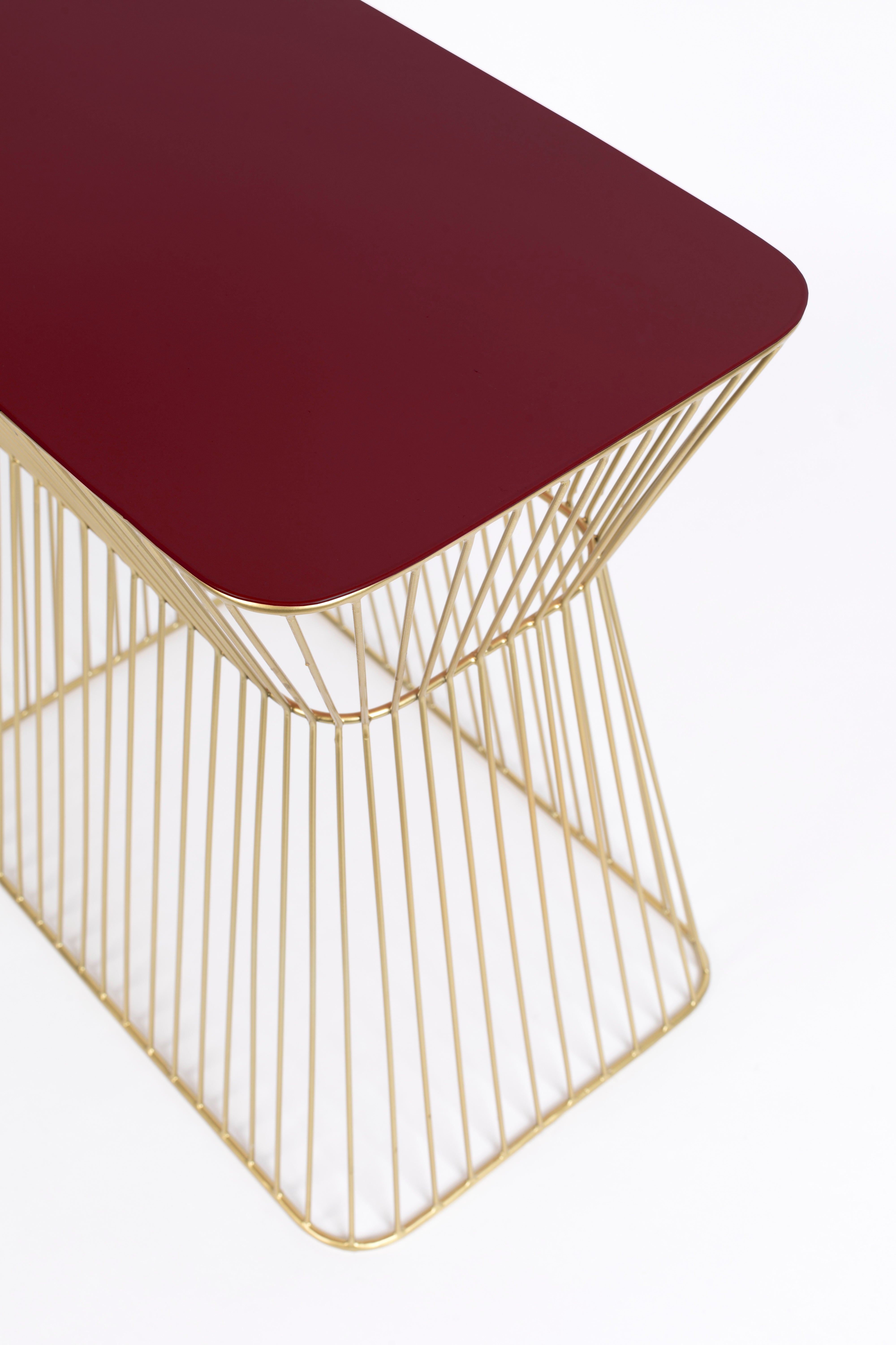 Bold Monkey No Offence Wine Red Side Table